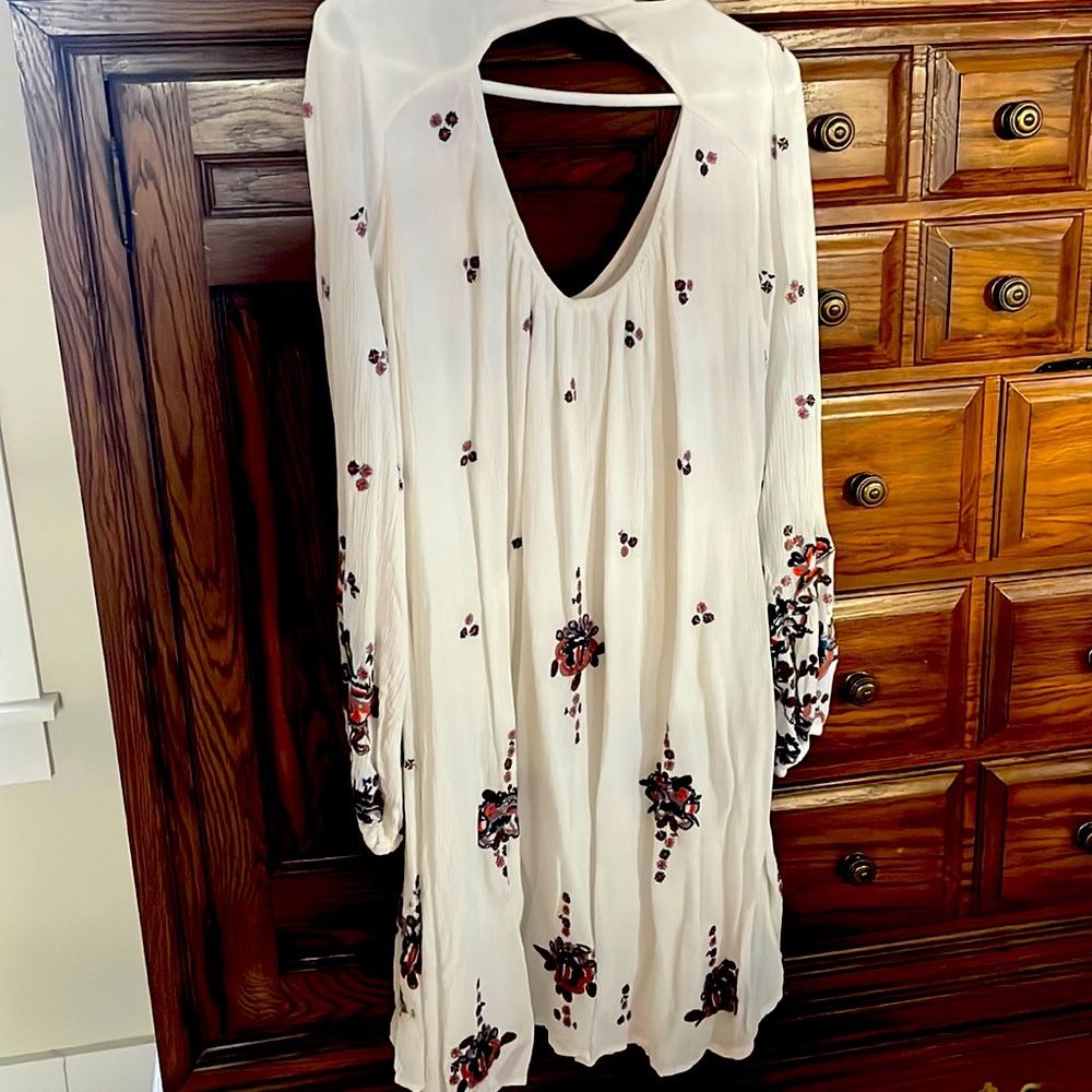 Free People Oxford Floral Embroidered Mini Dress Size Large